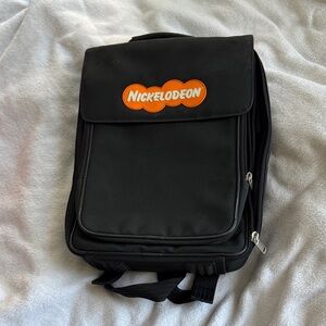 Nickelodeon Black Backpack with Orange Logo - Men Bags